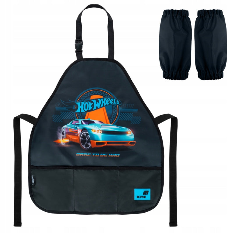 Ogólny wygląd niebieskiego fartuszka ochronnego Hot Wheels Kite.