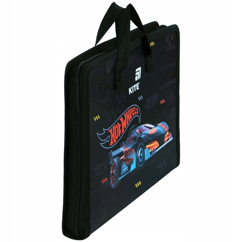 Teczka A4 z zamkiem błyskawicznym Kite Hot Wheels.