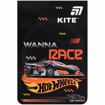 Notes kieszonkowy Kite Hot Wheels – widok na czarną, błyszczącą okładkę z autem.