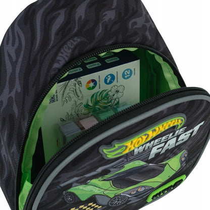 Otwarty plecak Hot Wheels – widok na komorę główną