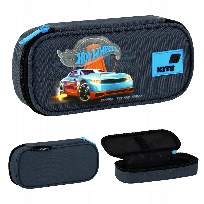 Piórnik saszetka Kite Hot Wheels widok z każdej strony.