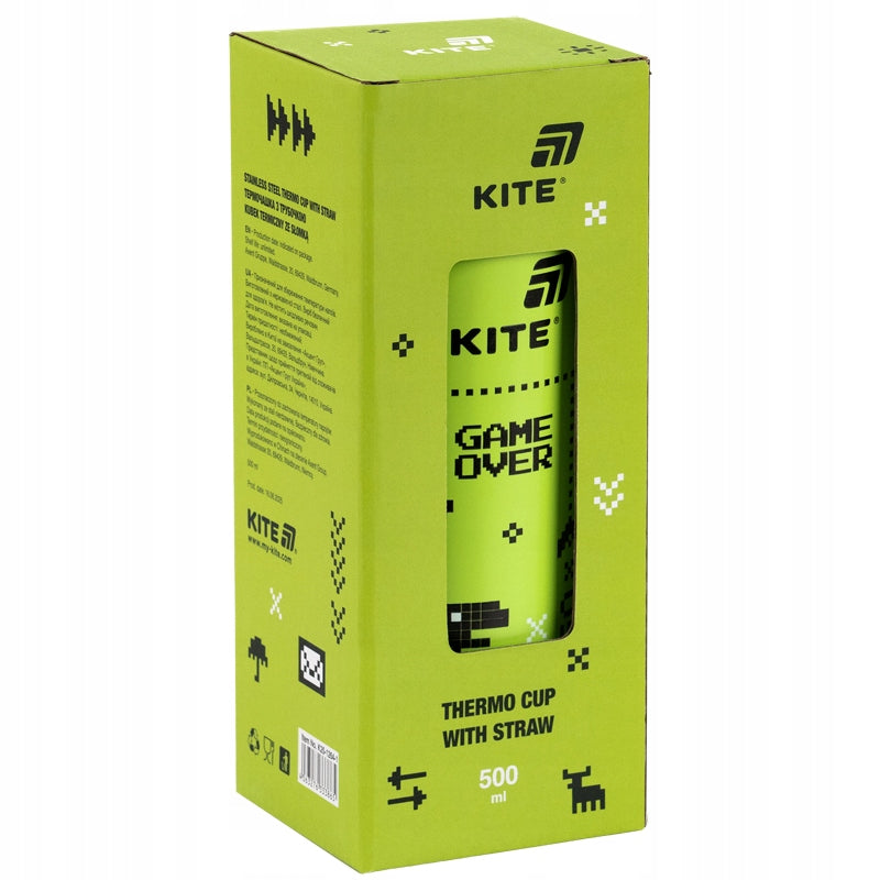 Kubek termiczny ze słomką w opakowaniu producenta wraz z dedykowanym czyścikiem do słomek.