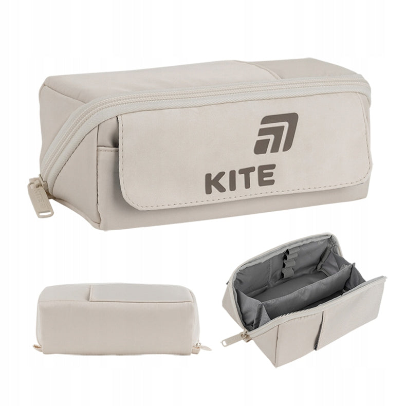 iórnik saszetka Kite w kolorze beżowym – elegancki i minimalistyczny fason.