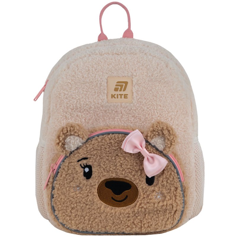 Beżowy plecak Kite dla dziewczynek z uszczelnionym tyłem i siatką