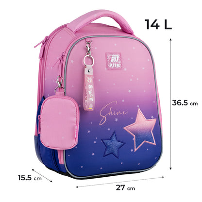 Plecak szkolny Kite K24-555S-3, 870 g, z wygodnym uchwytem i dekorem