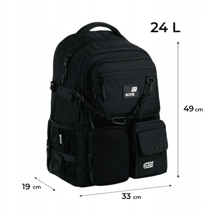 Plecak 2-komorowy Kite – wymiary i głębokość modelu o dużej pojemności.