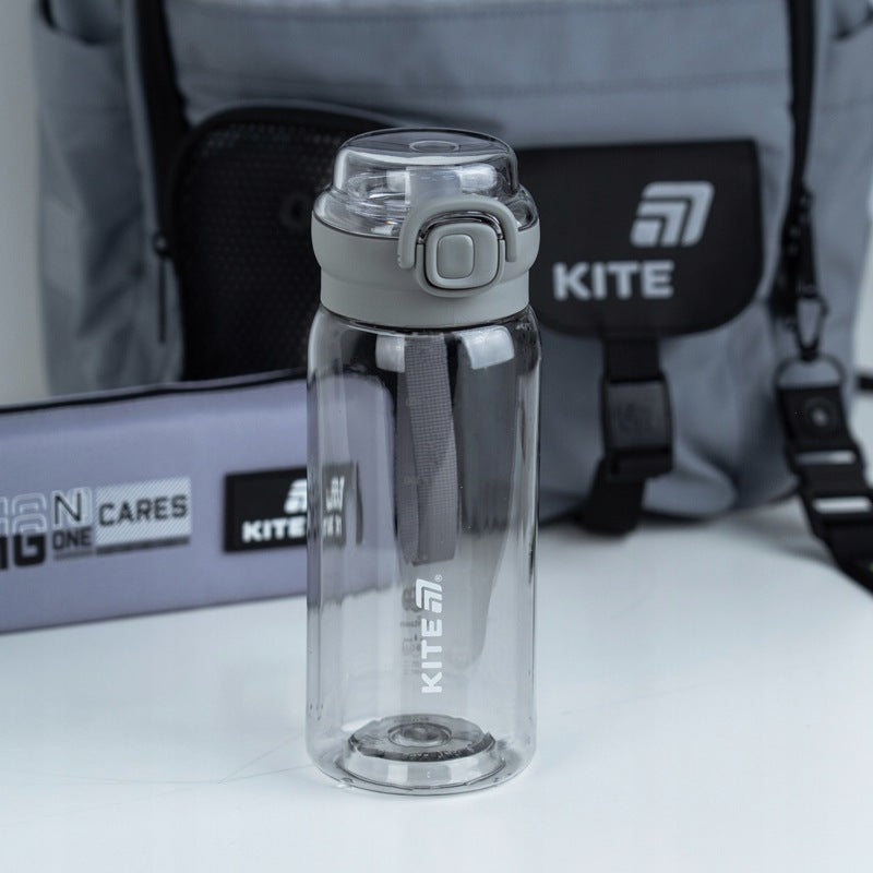 Szara tritanowa butelka na wodę Kite 500 ml