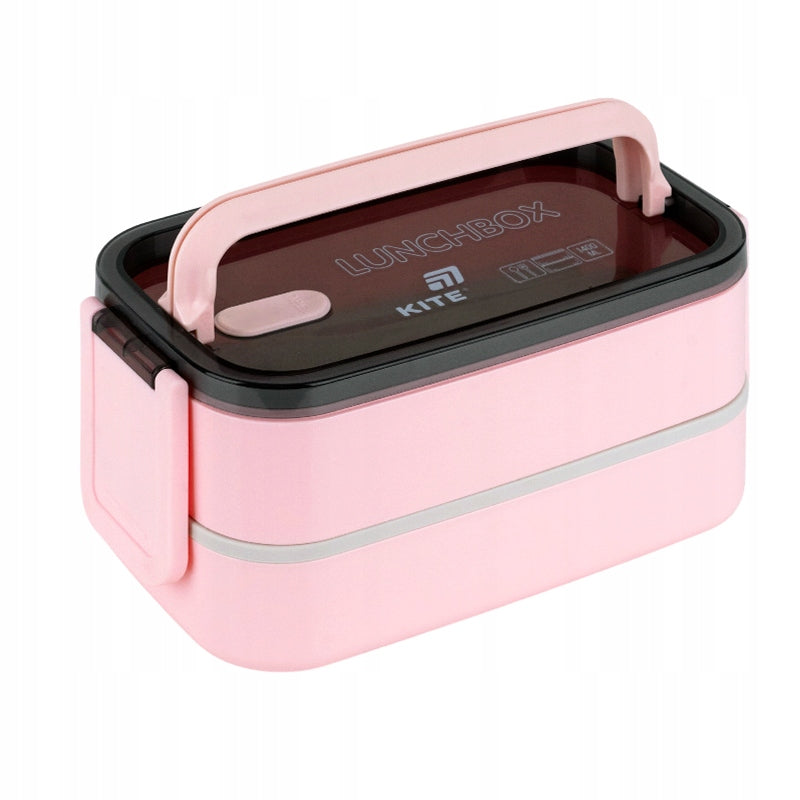 Podwójny lunchbox Kite 1400 ml z rączką.