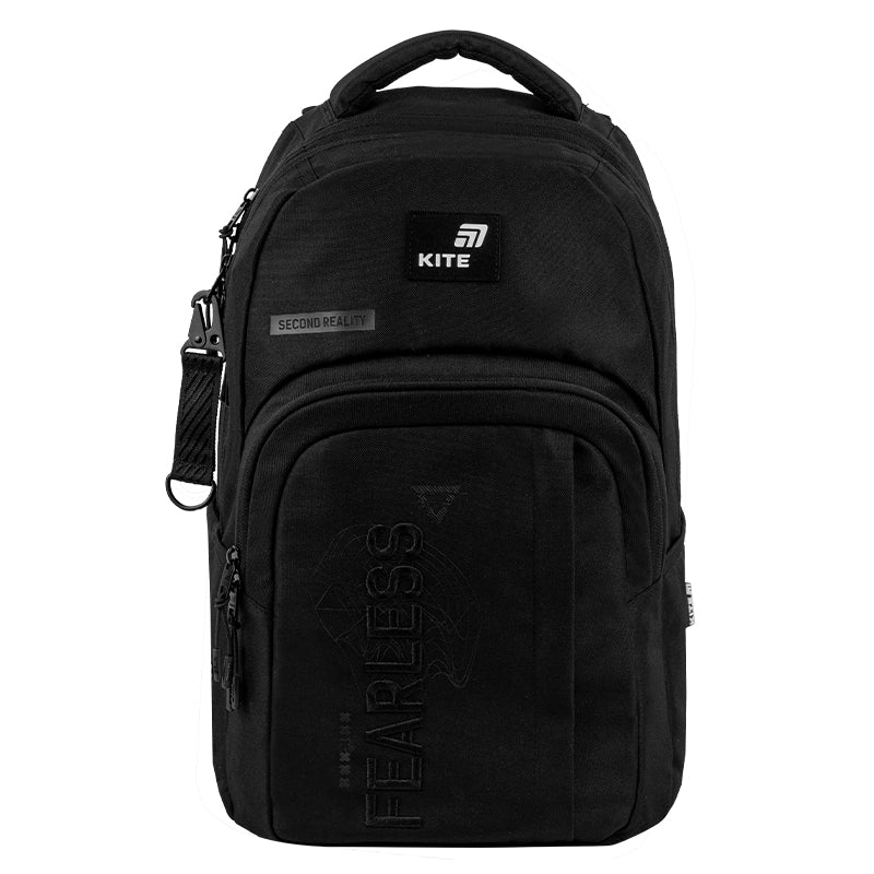 czarny plecak młodzieżowy Kite dla chłopców 13-17 lat widok ogólny
