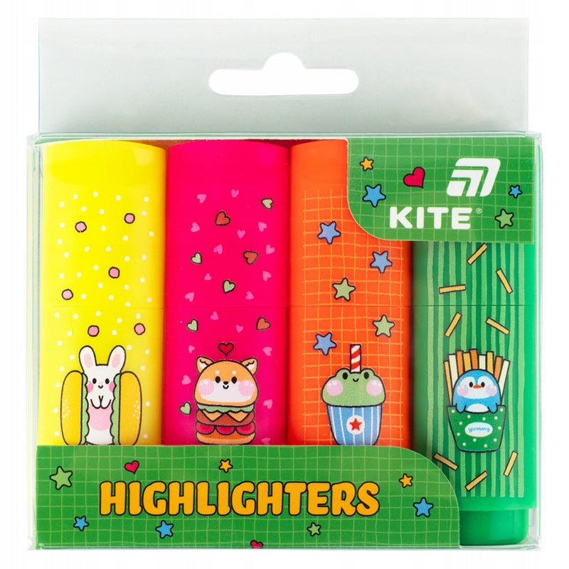 Specyfikacja Kite K26-445-1: 4 kolory, tusz na bazie wody, końcówka 1-5 mm, format mini.