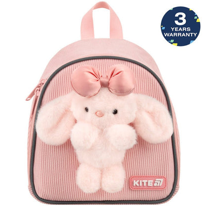 Batoh předškolní Kite Pink Bunny pro dívku růžový velurový