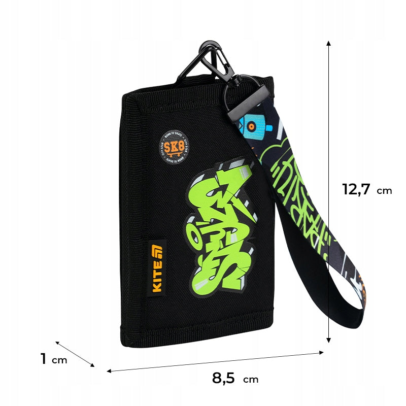 Charakterystyka i dokładne wymiary kompaktowego portfela Kite.