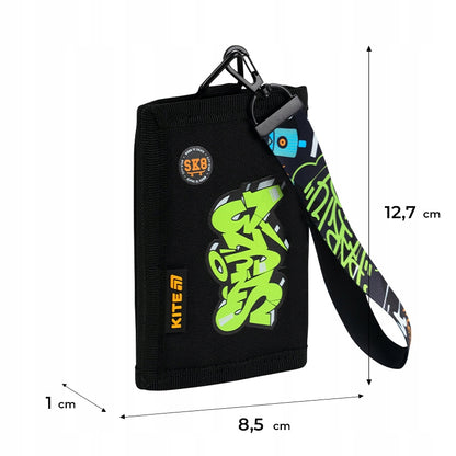 Charakterystyka i dokładne wymiary kompaktowego portfela Kite.