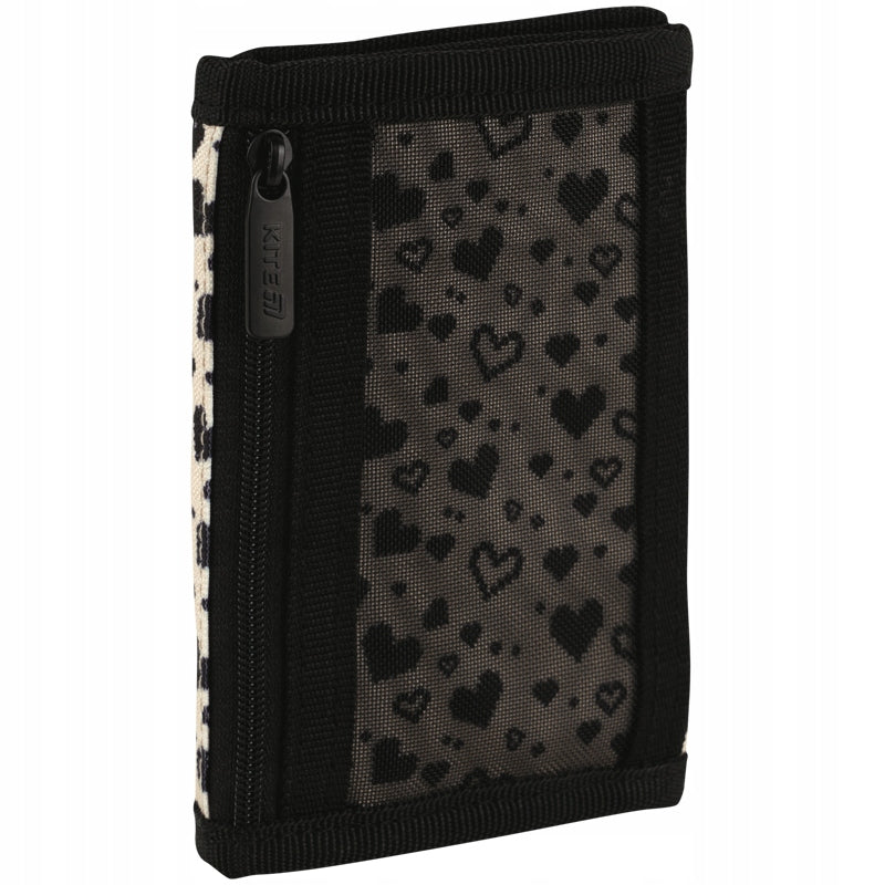 Widok portfela szkolnego Kite od tyłu z siatkowaną kieszonką.