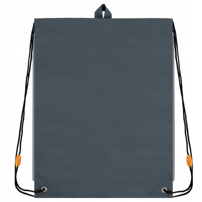 Tył szarego worka na obuwie Kite z systemem sznurków do noszenia na ramionach.