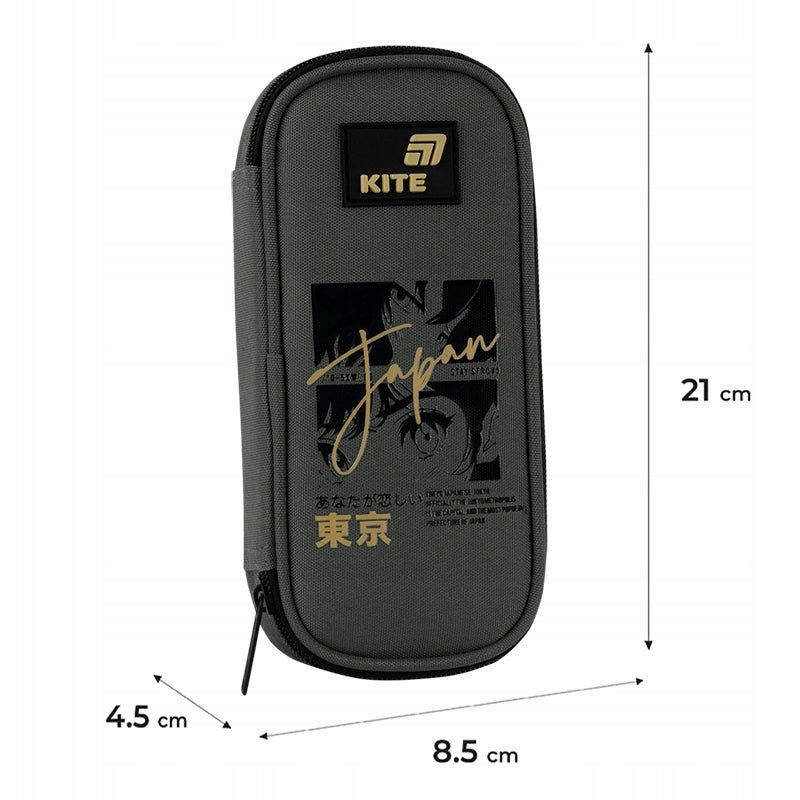 Wymiary saszetki Kite – pojemny piórnik do szkoły.