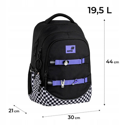 Infografika z dokładnymi wymiarami plecaka rozmiaru L, wagą 1210 g oraz schematem działania technologii Anti Gravity System.