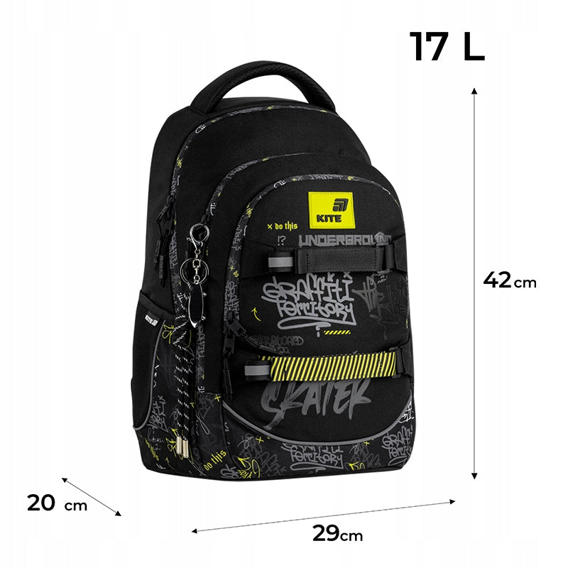 Infografika z wymiarami plecaka, wagą 1125 g oraz schematem działania technologii Anti Gravity System.