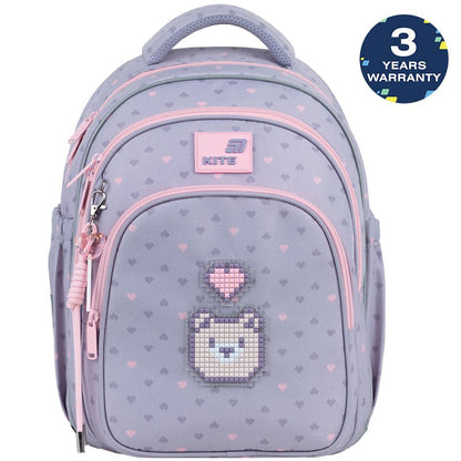 Plecak szkolny ortopedyczny dla dziewczynki 6-8 lat ergonomiczny Kite Pixel Love