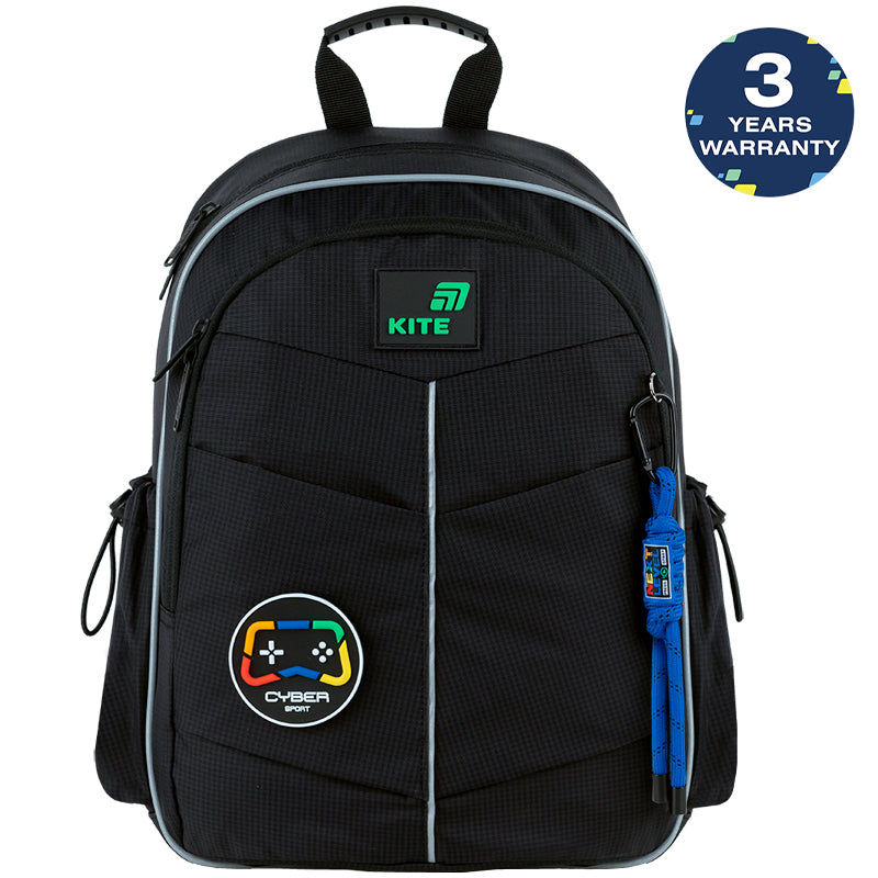 Batoh školní ortopedický Kite pro chlapce 6-8 let s nášivkou na suchém zipu