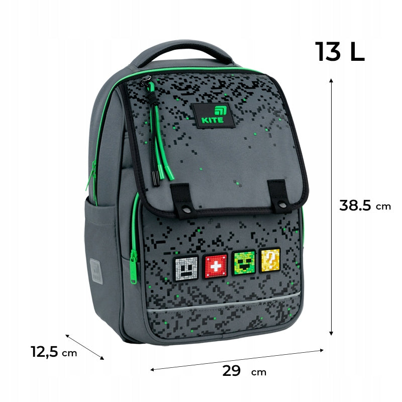 Wymiary plecaka szkolnego 13L – wysokość 38,5 cm