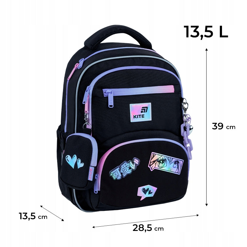 Plecak Kite K26-773M-2 z systemem Ergo Kids i szelkami.