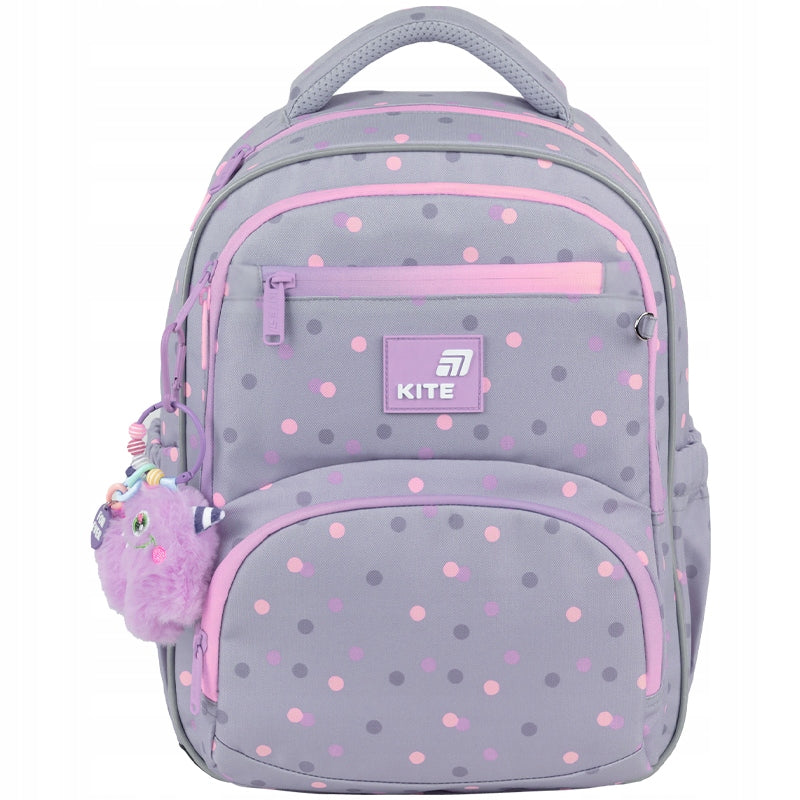 Lekki plecak dla uczennic klas 4-6 Kite na białym tle.