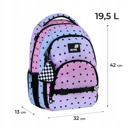 Infografika z dokładnymi wymiarami modelu K26-905M-2 oraz listą jego ortopedycznych zalet.
