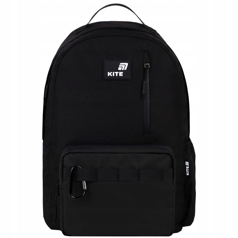 Plecak szkolny młodzieżowy Kite Education Teens Black – front plecaka A4