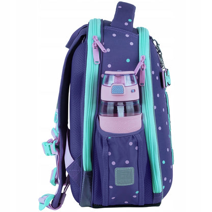 Tornister szkolny ortopedyczny Kite Be Friends – boczny widok z kieszenią