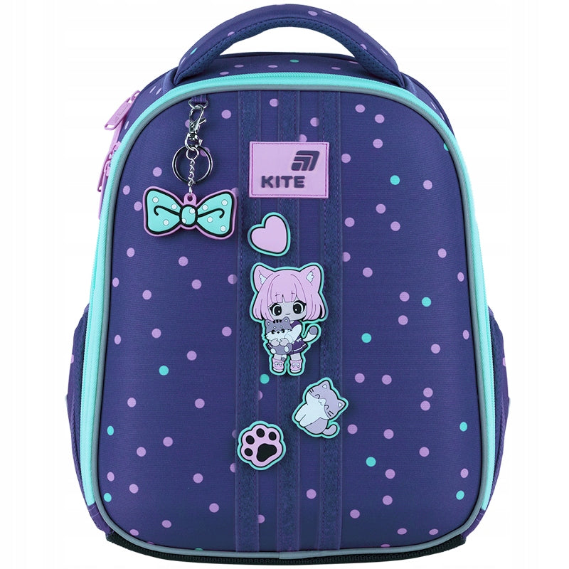 Tornister szkolny ortopedyczny Kite – front plecaka dla dziewczynki