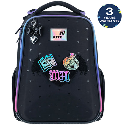 Aktovka školní ortopedická pro dívky 1–4 třída s nášivkami Monster High Kite