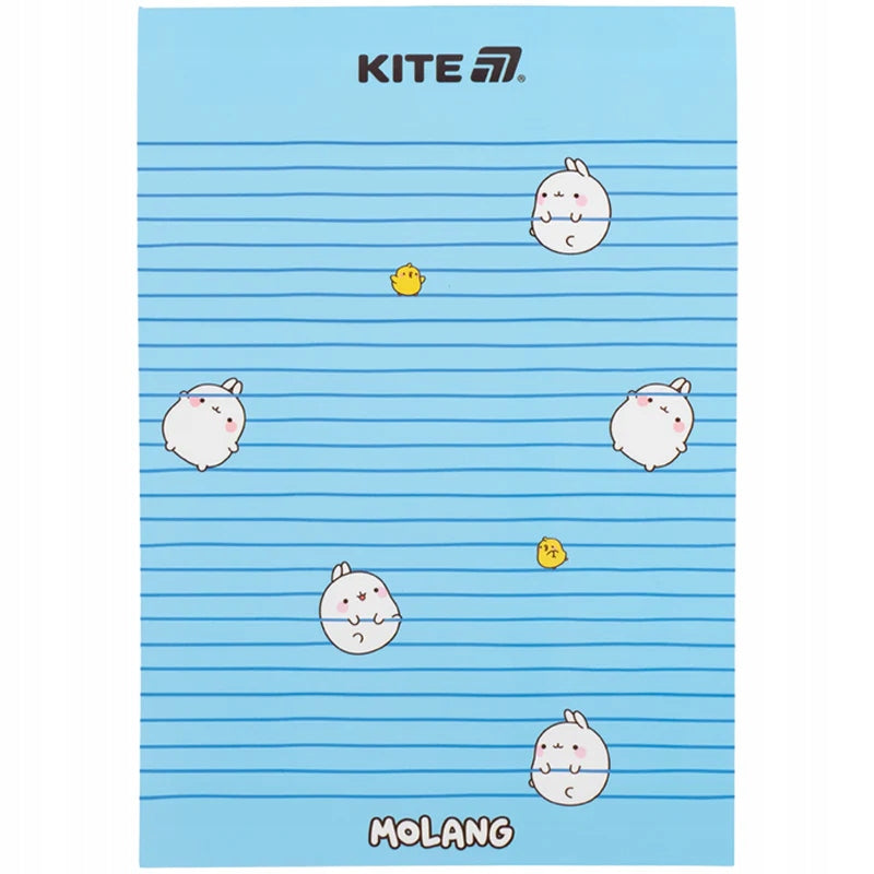 Niebieski notes szkolny Molang