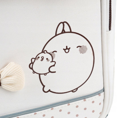 Motyw Molang na froncie plecaka