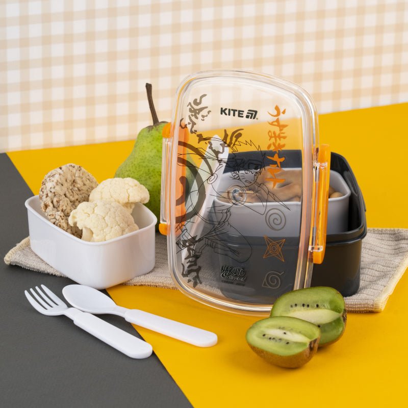 Lunchbox Śniadaniówka ze Sztućcami 750ml Naruto Kite