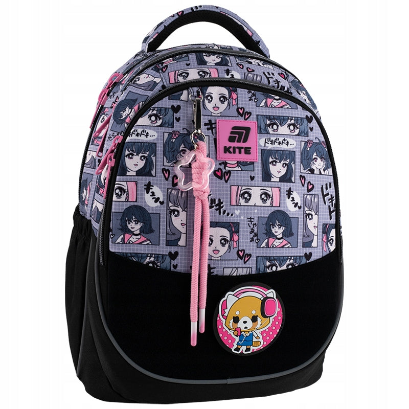 Naszywka 3D Aggretsuko Kite przypięta do plecaka