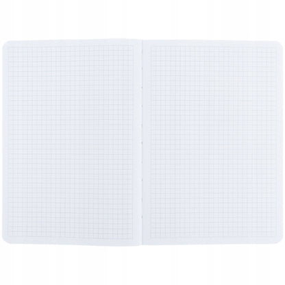 biały papier w kratkę 5x5 mm w notesie A5