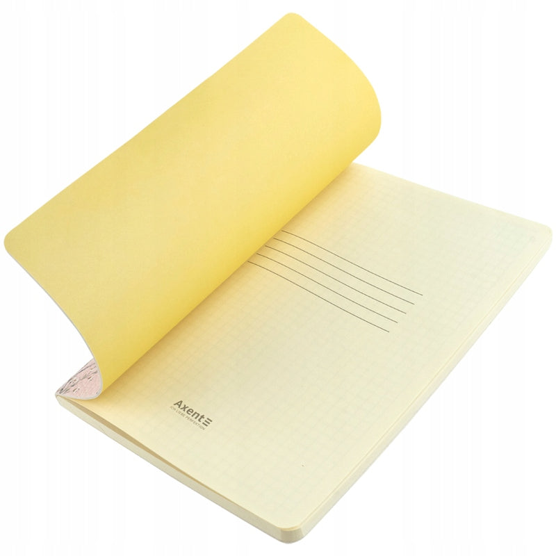 szyty grzbiet umożliwiający rozkładanie notesu na płasko