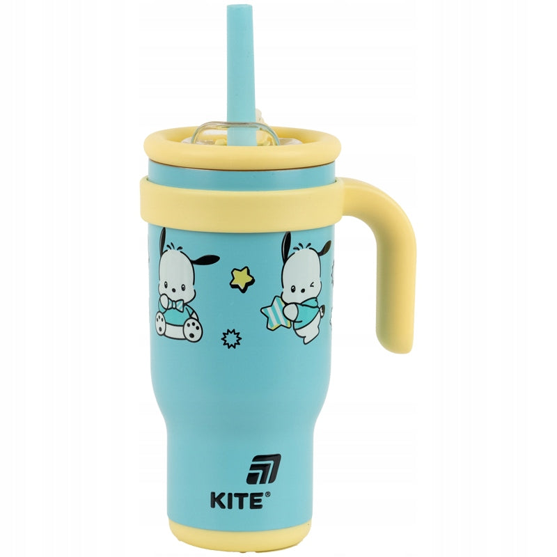 Kubek termiczny Kite Pochacco w jasnoniebieskim kolorze z uroczą licencjonowaną grafiką.