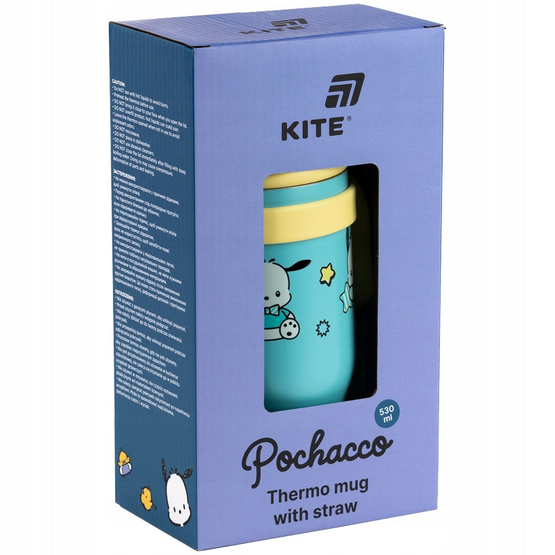 Modny kubek Pochacco w oryginalnym, kolorowym pudełku Kite gotowym na prezent.