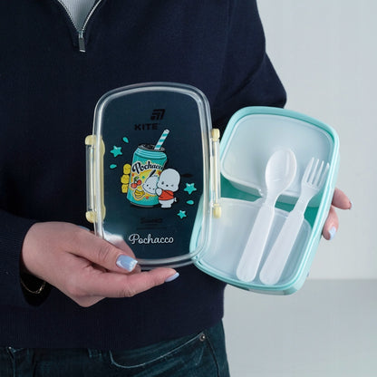Lunchbox Kite Pochacco z akcesoriami przystosowany do mycia w zmywarce.