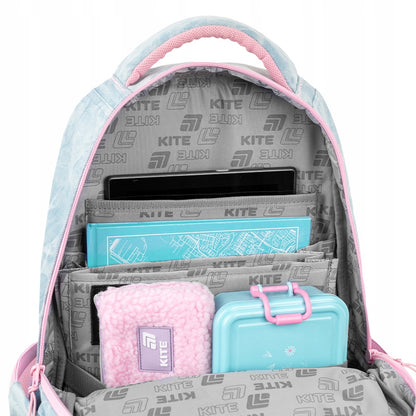 przegrody na książki i zeszyty z gumką stabilizującą w plecaku Kite