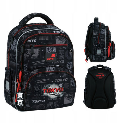 Plecak szkolny Kite pokazany z każdej strony