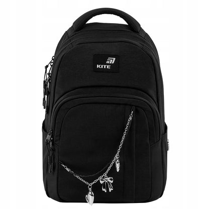 czarny lekki plecak młodzieżowy Kite do szkoły