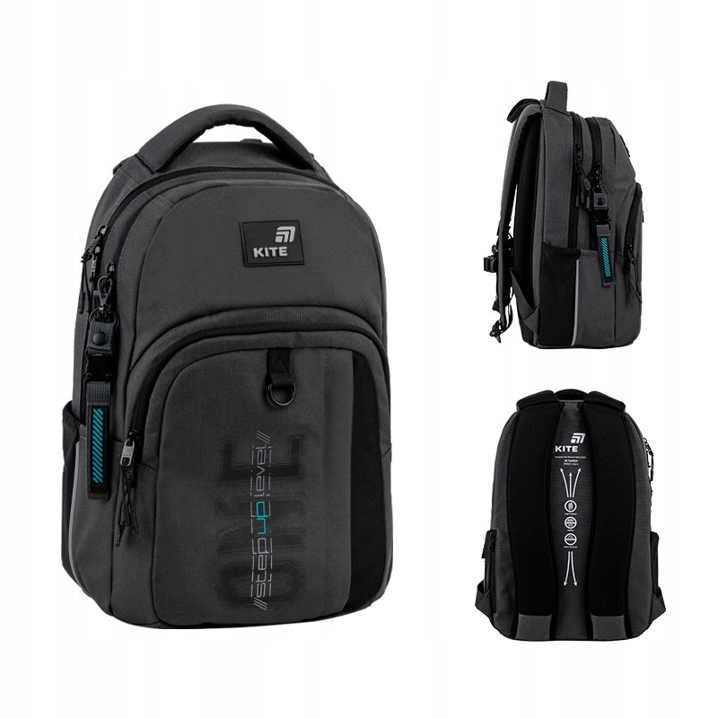 czarny plecak młodzieżowy Kite do szkoły widok ogólny