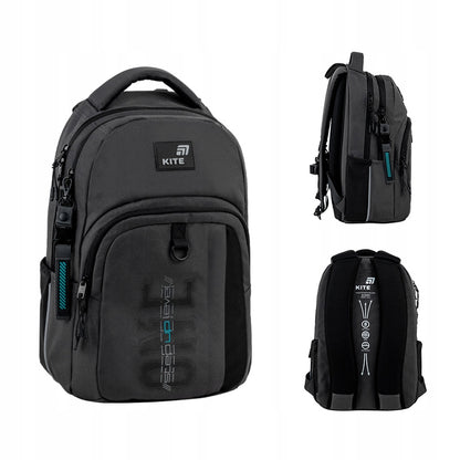 czarny plecak młodzieżowy Kite do szkoły widok ogólny