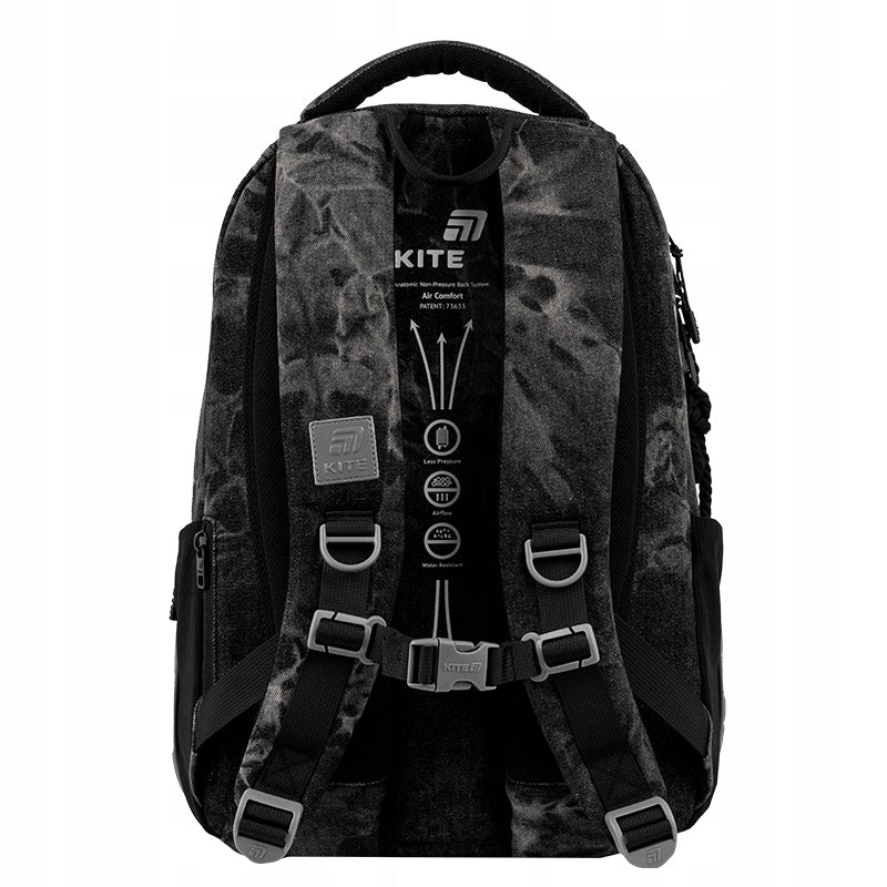 szerokie szelki S-kształtne z odpinanym pasem piersiowym