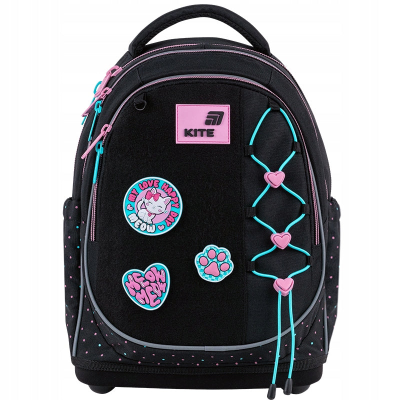 plecak szkolny ortopedyczny Kite z naszywkami widok ogólny