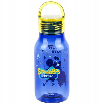 Widok z tyłu niebieskiej butelki tritanowej Kite SpongeBob 430 ml