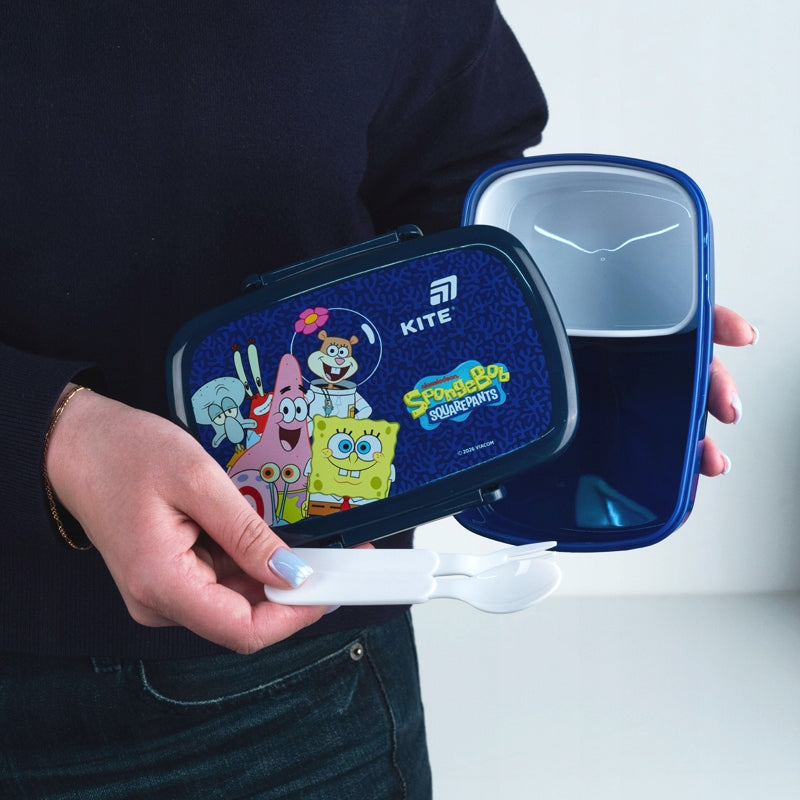 Szklany efekt na pokrywce lunchboxa SpongeBob Kite.